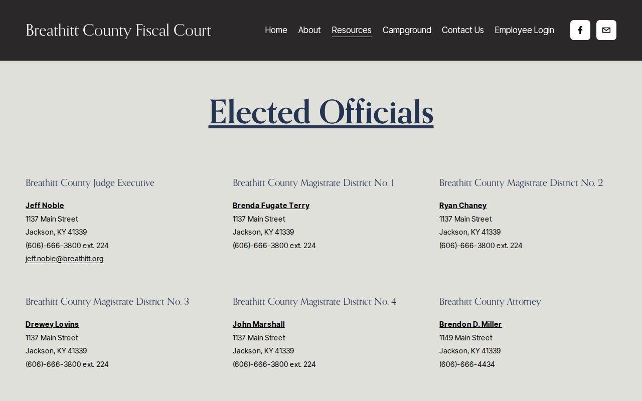 Breathitt County official sheriff and jailer contact source for recent arrest records