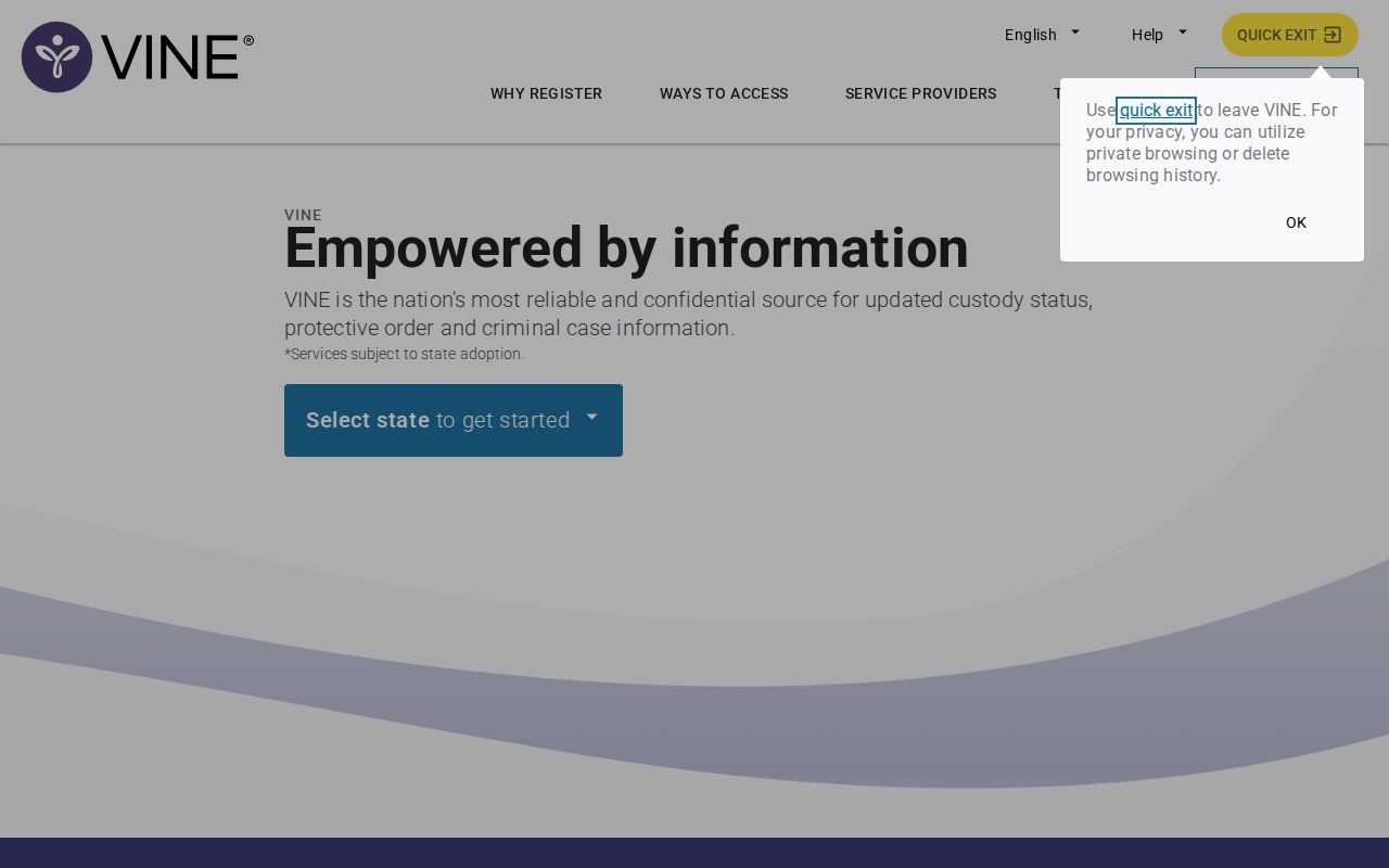 VINELink search interface used for a Kentucky custody check